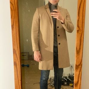 COS Beige Cream Tan Long Trench Coat In Like New Condition